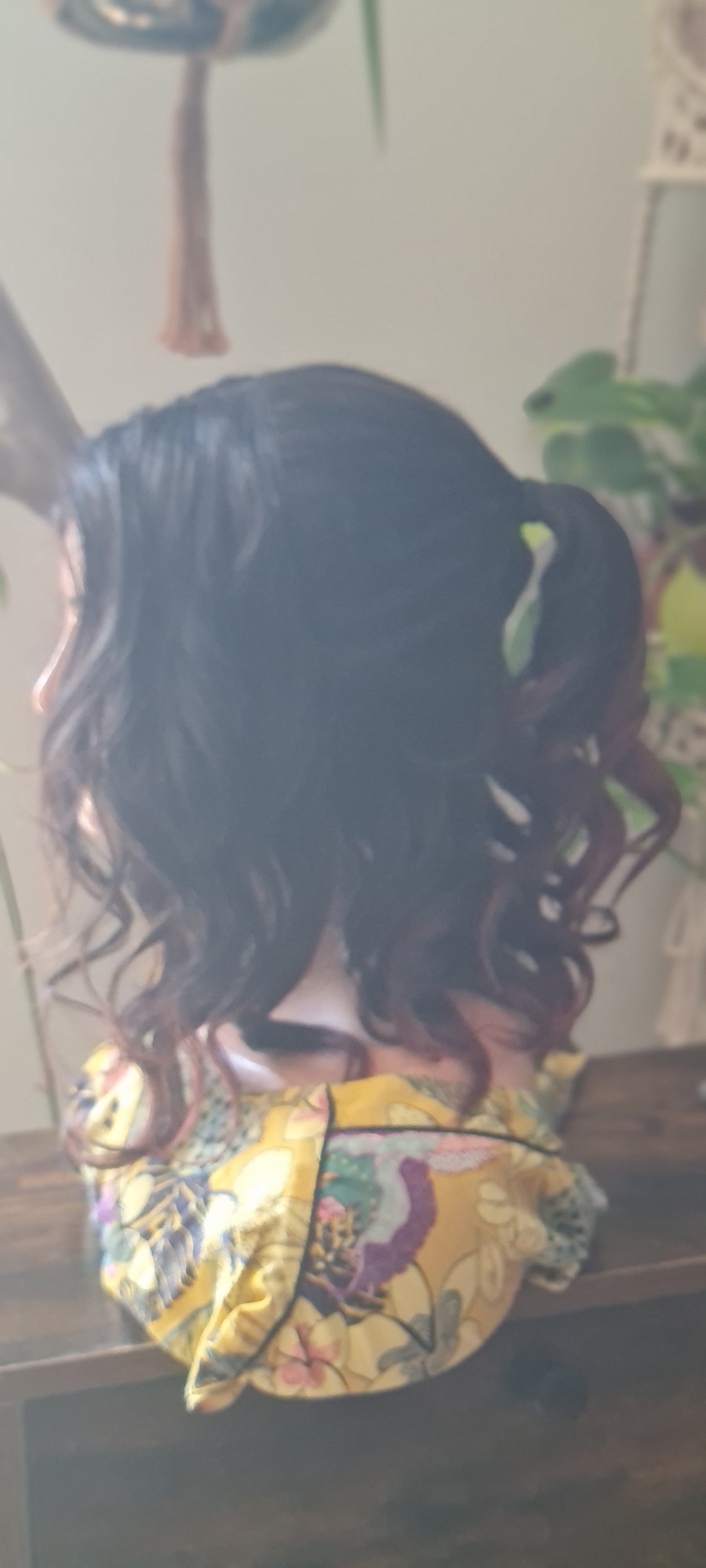 Perruque Glueless 16” – Carré bouclé ombré cuivré