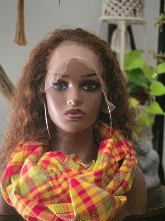 🧡 MELLIE-Perruque Frontale 13x4 - Ondulée Blond Miel 20" - HD Lace - Densité 250% 🌞