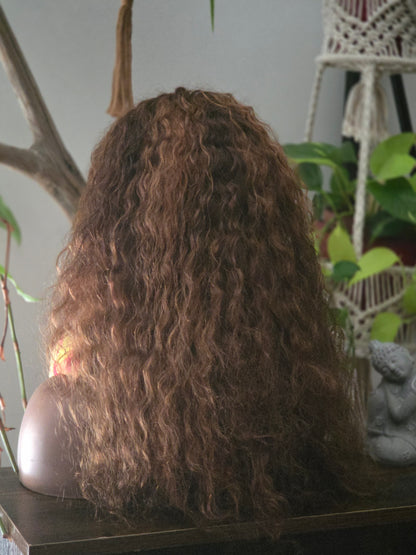 🧡 MELLIE-Perruque Frontale 13x4 - Ondulée Blond Miel 20" - HD Lace - Densité 250% 🌞